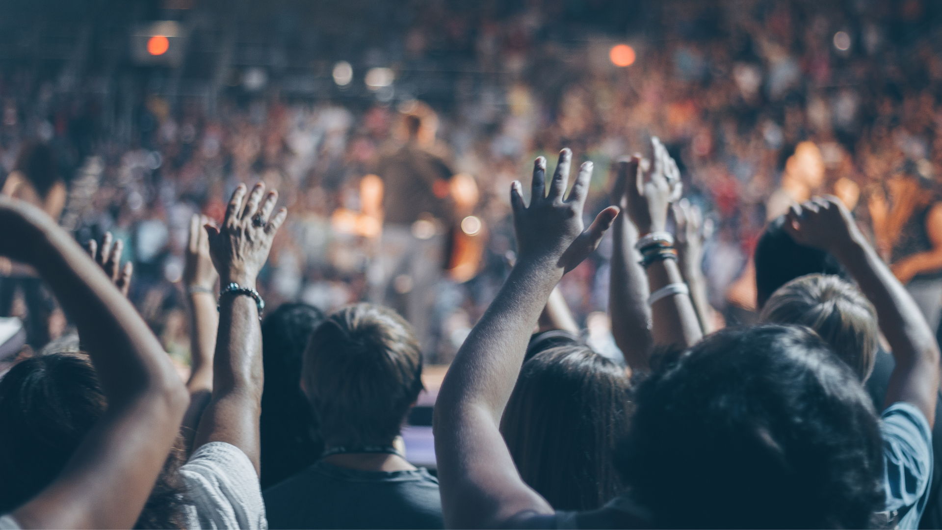 audience hands in air